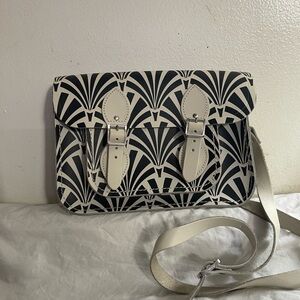 The Cambridge Satchel Company White and Black Patterned Women's Crossbody Bag